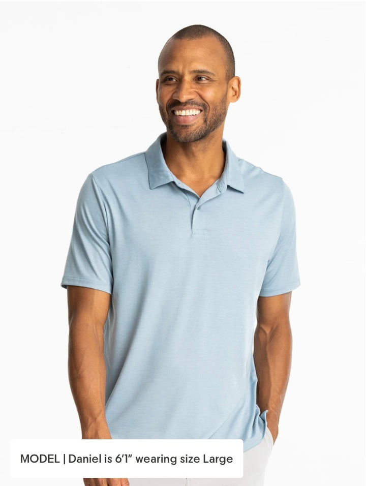 Free Fly Men’s Elevate Polo - Blue Fog