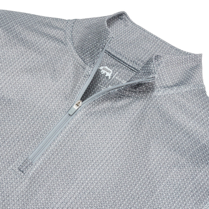 Onward Reserve Vintage G Printed Performance 1/4 Zip Pullover - Mirage Grey