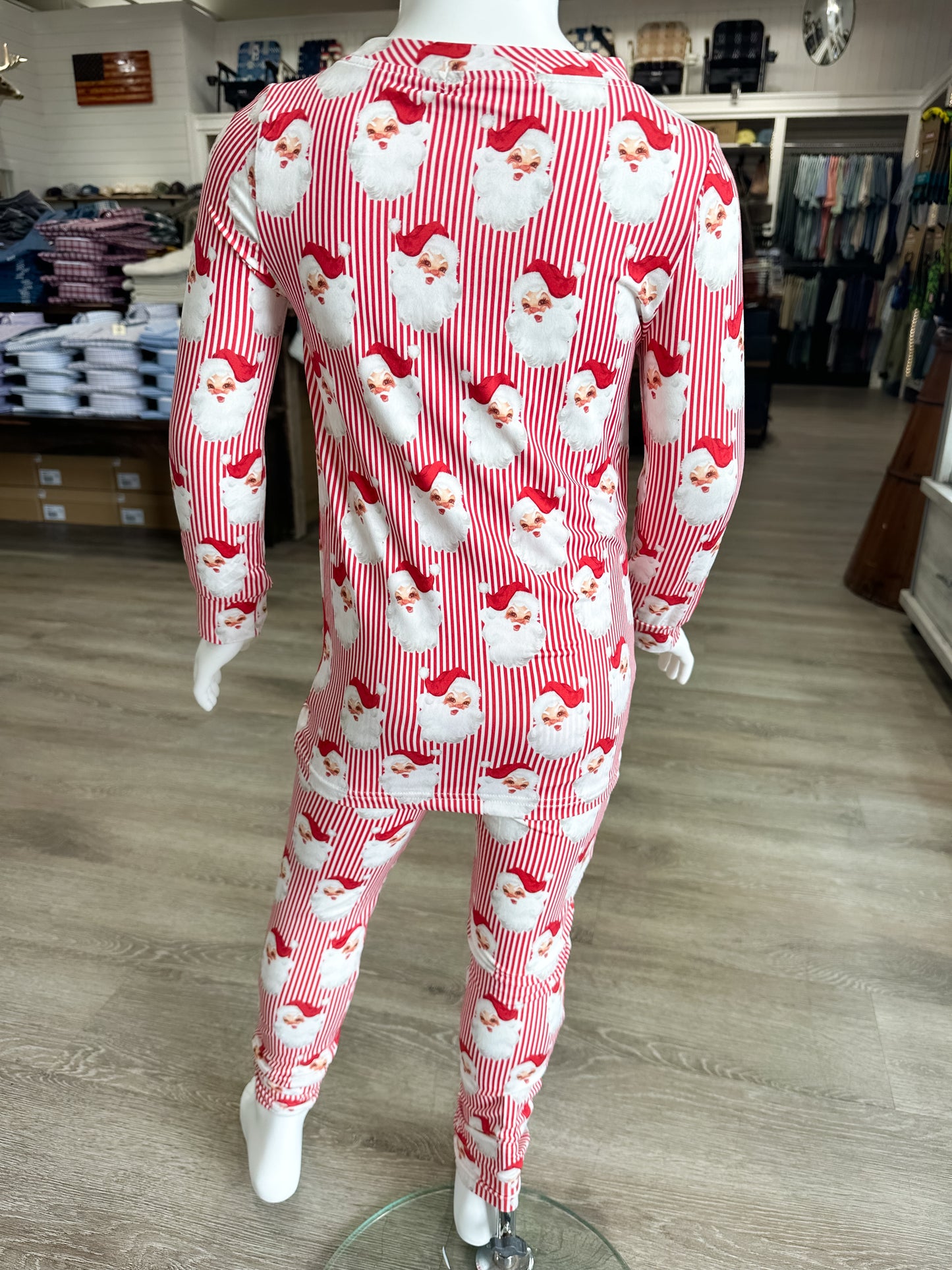 MS Toddler PJ Pant Set - Santa Baby Red