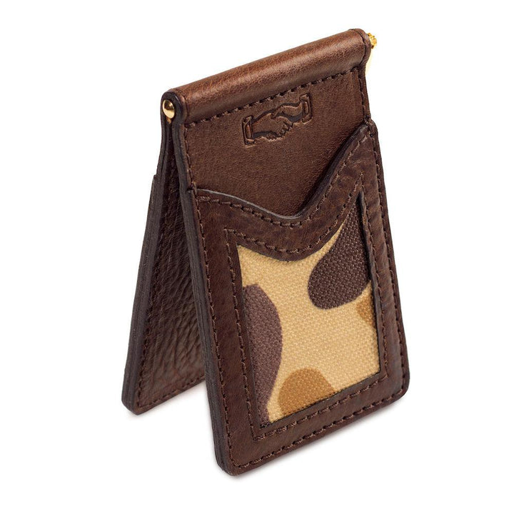 Mission Mercantile Campaign Leather Small Wallet - Smoke Vintage Camo
