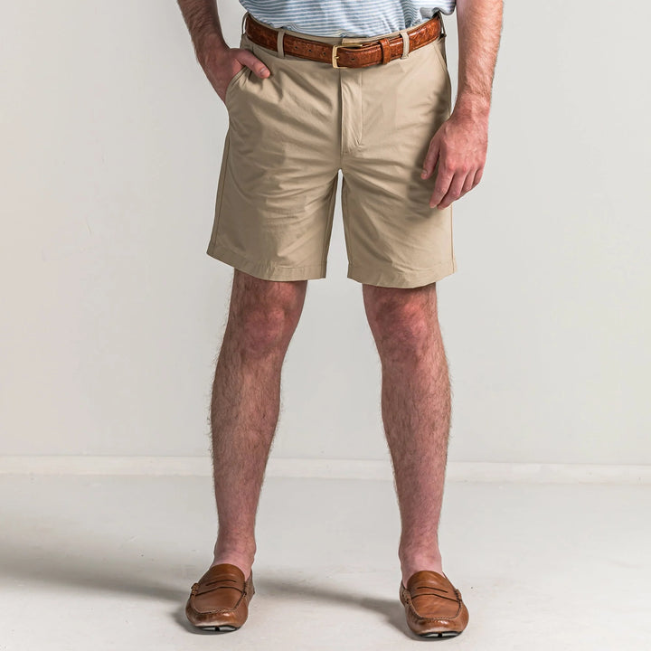 Onward Reserve Harris Golf Short - Tan - 8 Inch Inseam