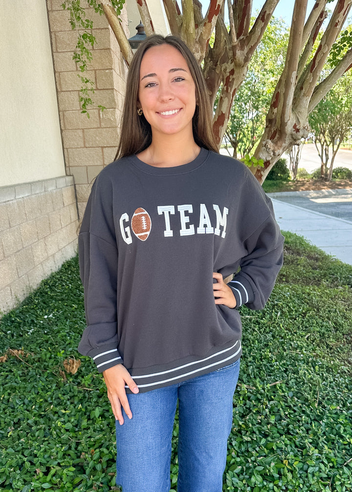 Oversize Go Team Sweatshirt - Black Sand