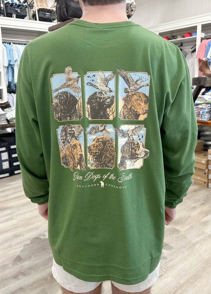 S. Casanova Gun Dogs L/S T-Shirt - Mallard Green