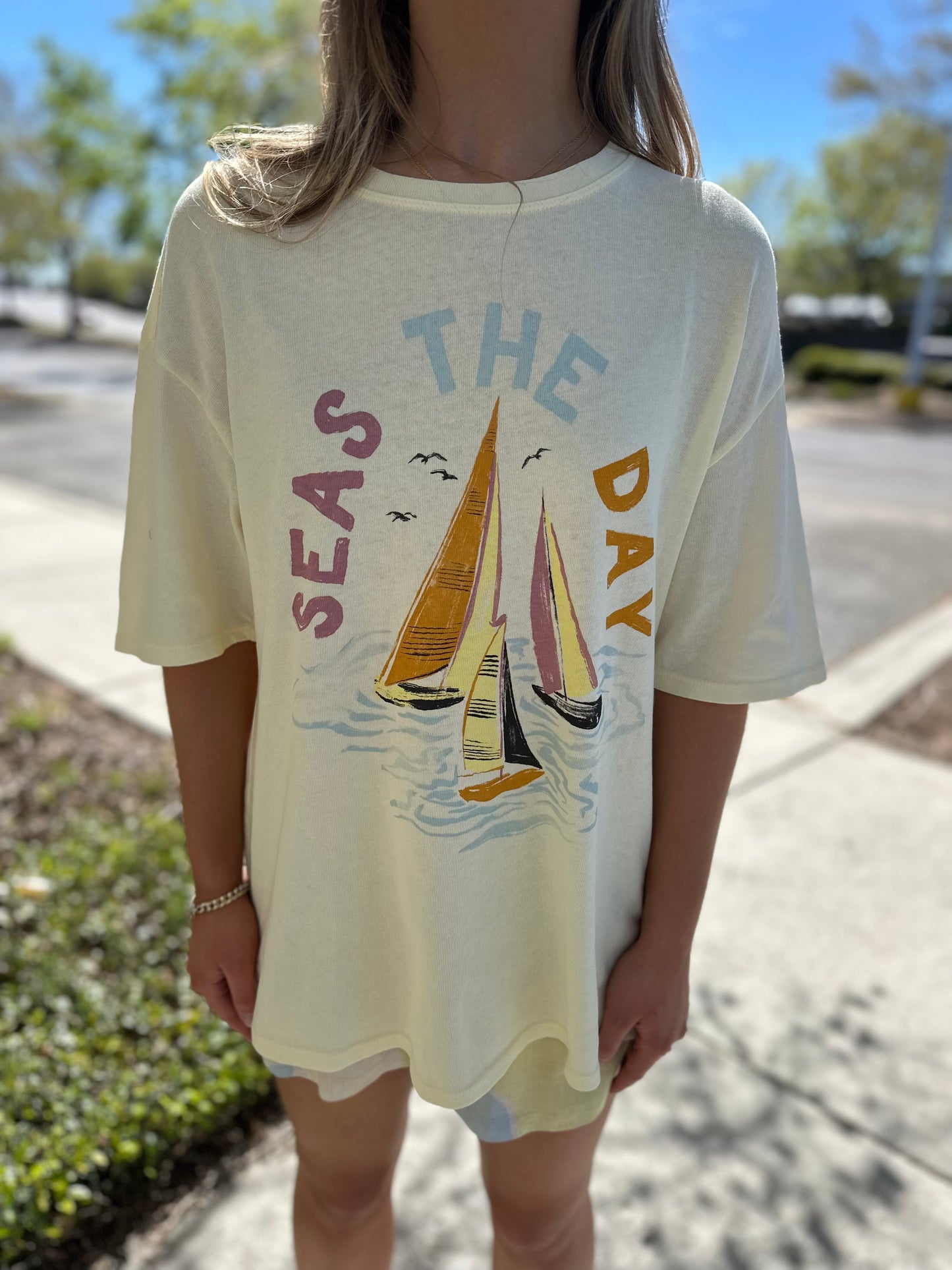 Seas Social Tee - Mellow Yellow