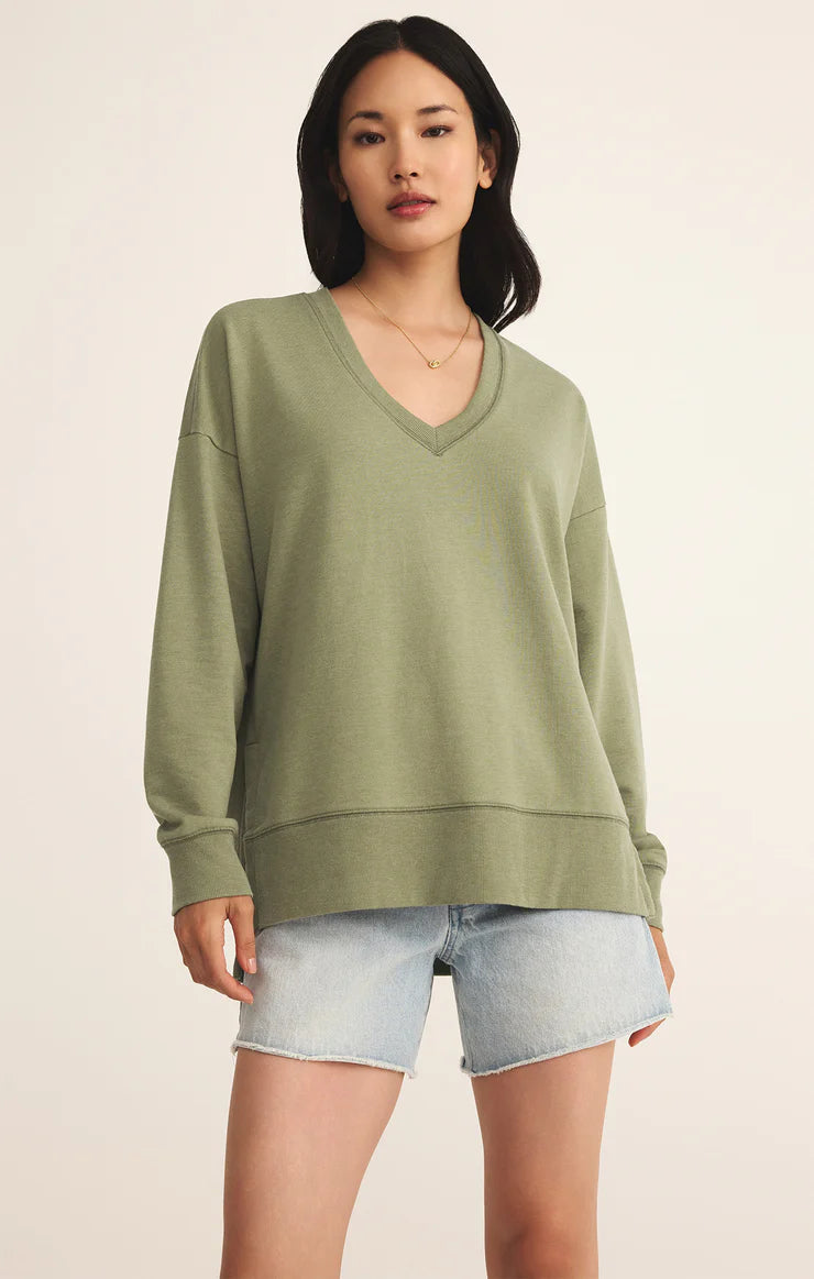 Modern V-Neck Weekender Sweatshirt Z Supply
