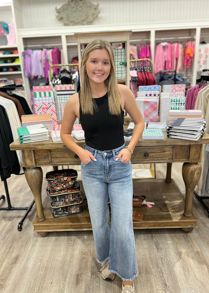 Paiton Boat Neck Bodysuit - Black