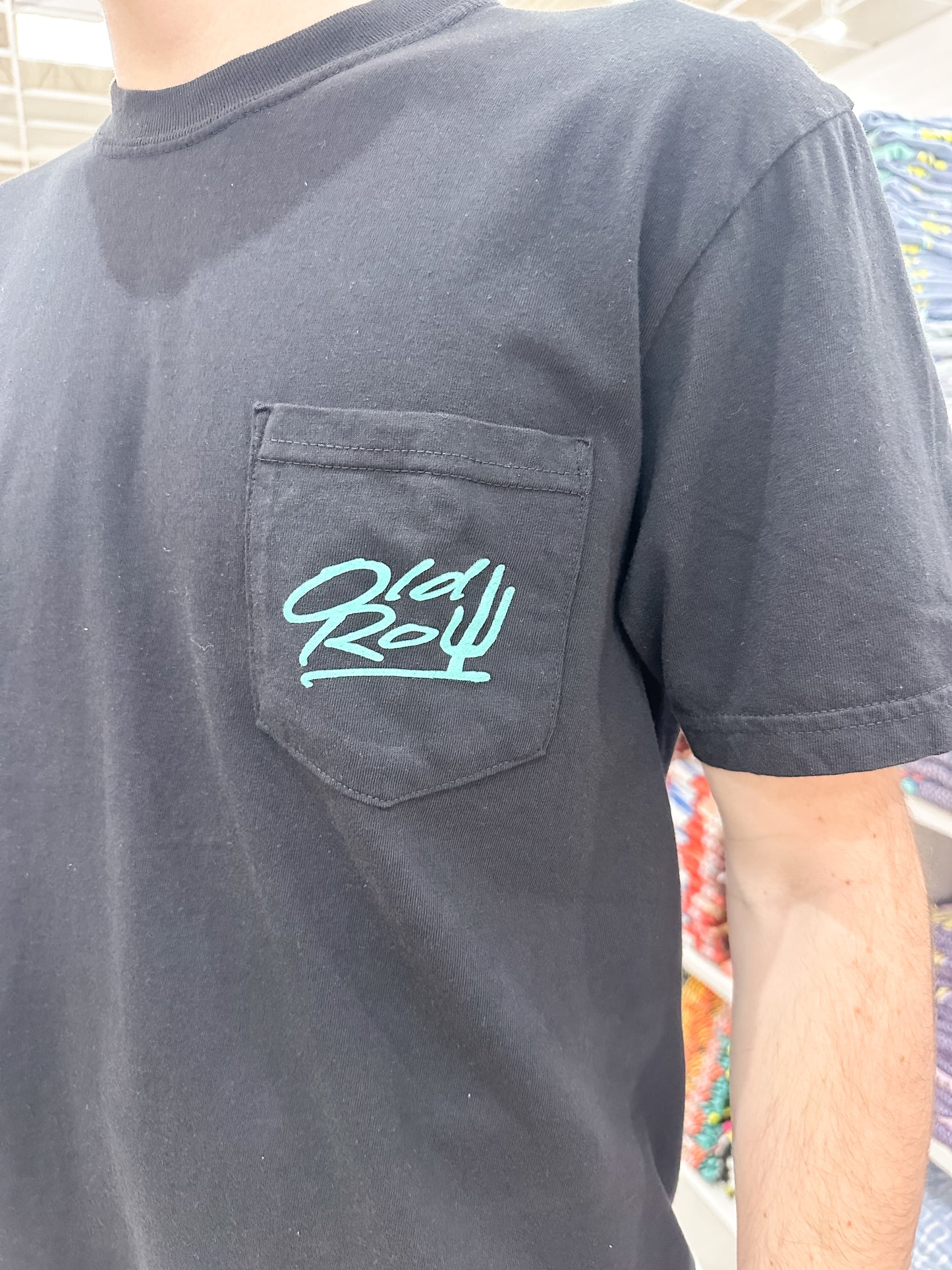 Old Row Neon Cactus S/S Pocket T-Shirt - Black