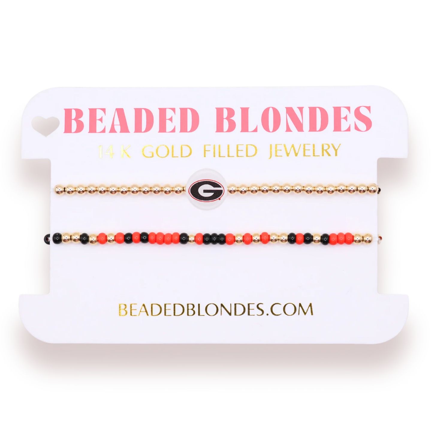 Beaded Blondes Georgia Reversible Logo Bracelet Sprinkle Stack