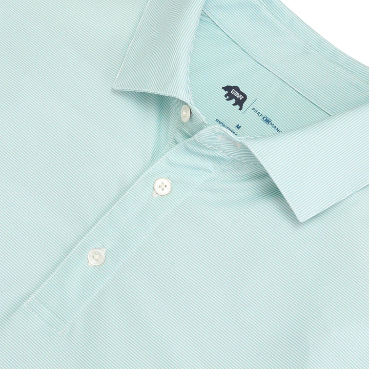 Onward Reserve Hairline Stripe Performance Polo - Cloud