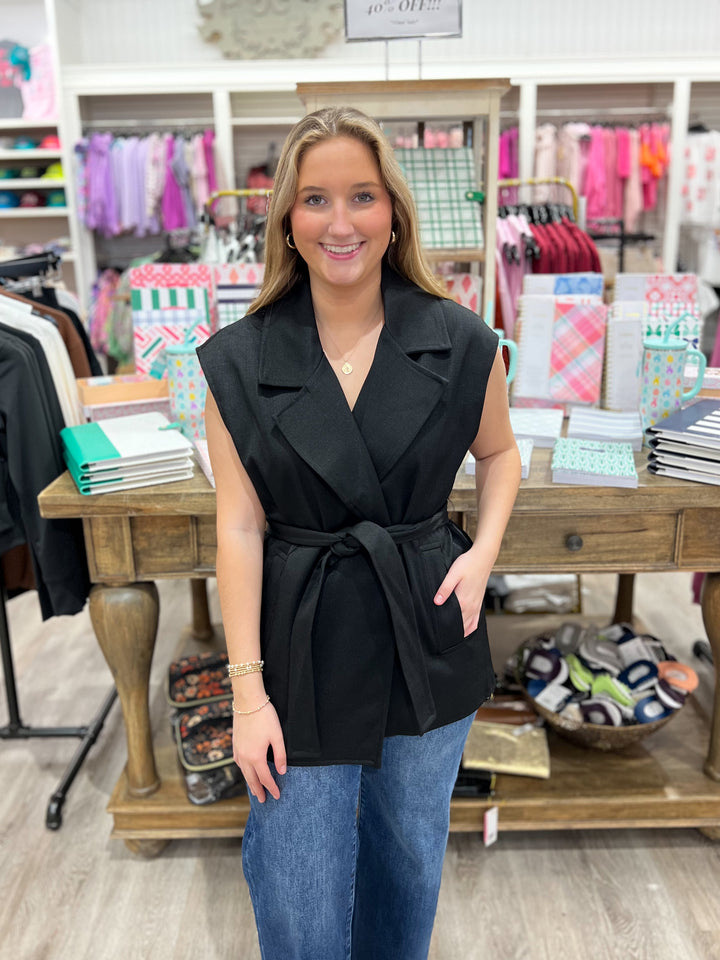 Business Per Usual Belted Vest