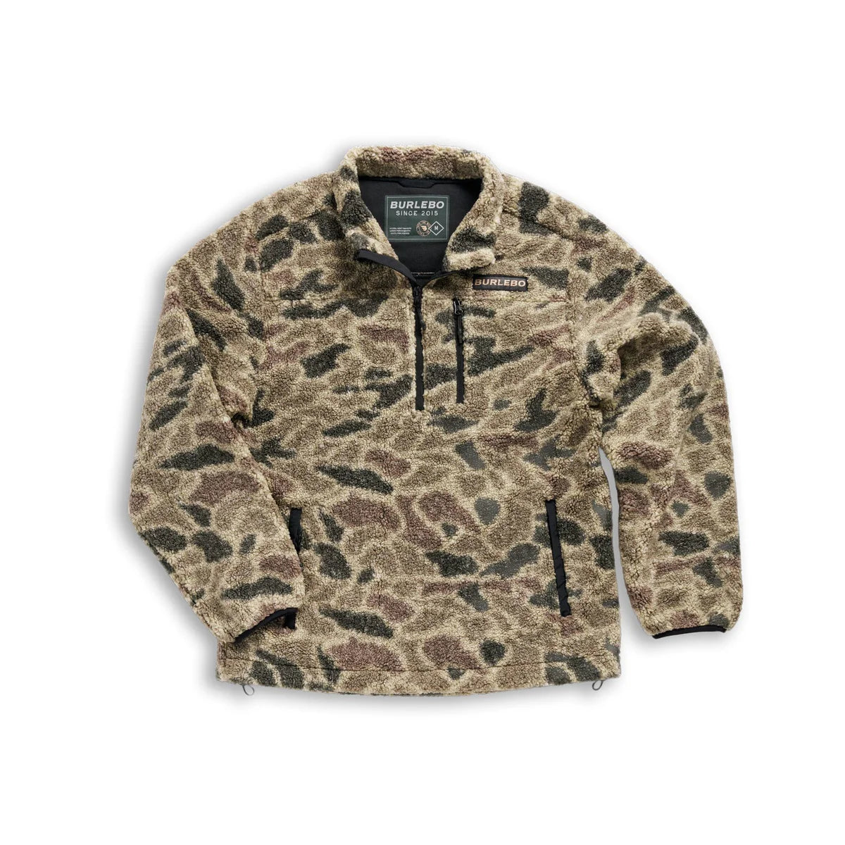 Burlebo Mountain Fleece Sherpa Quarter Zip - Rocky Mountain Camo