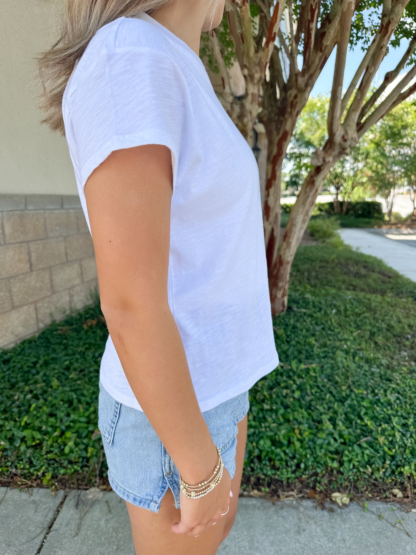 Modern Slub Tee - White