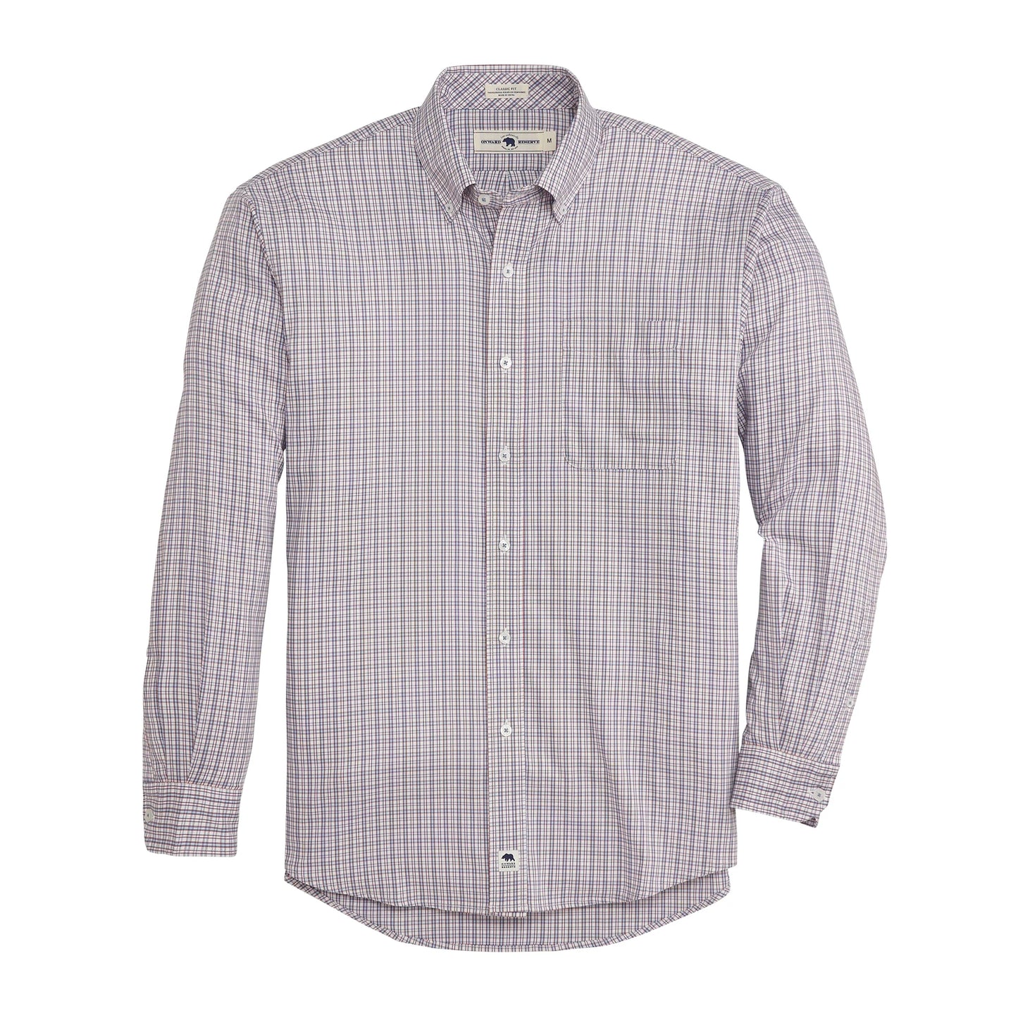 Onward Reserve Boggy Classic Fit Brushed Performance Twill Button Down - Riviera