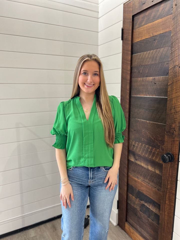 Valerie Top - Kelly Green