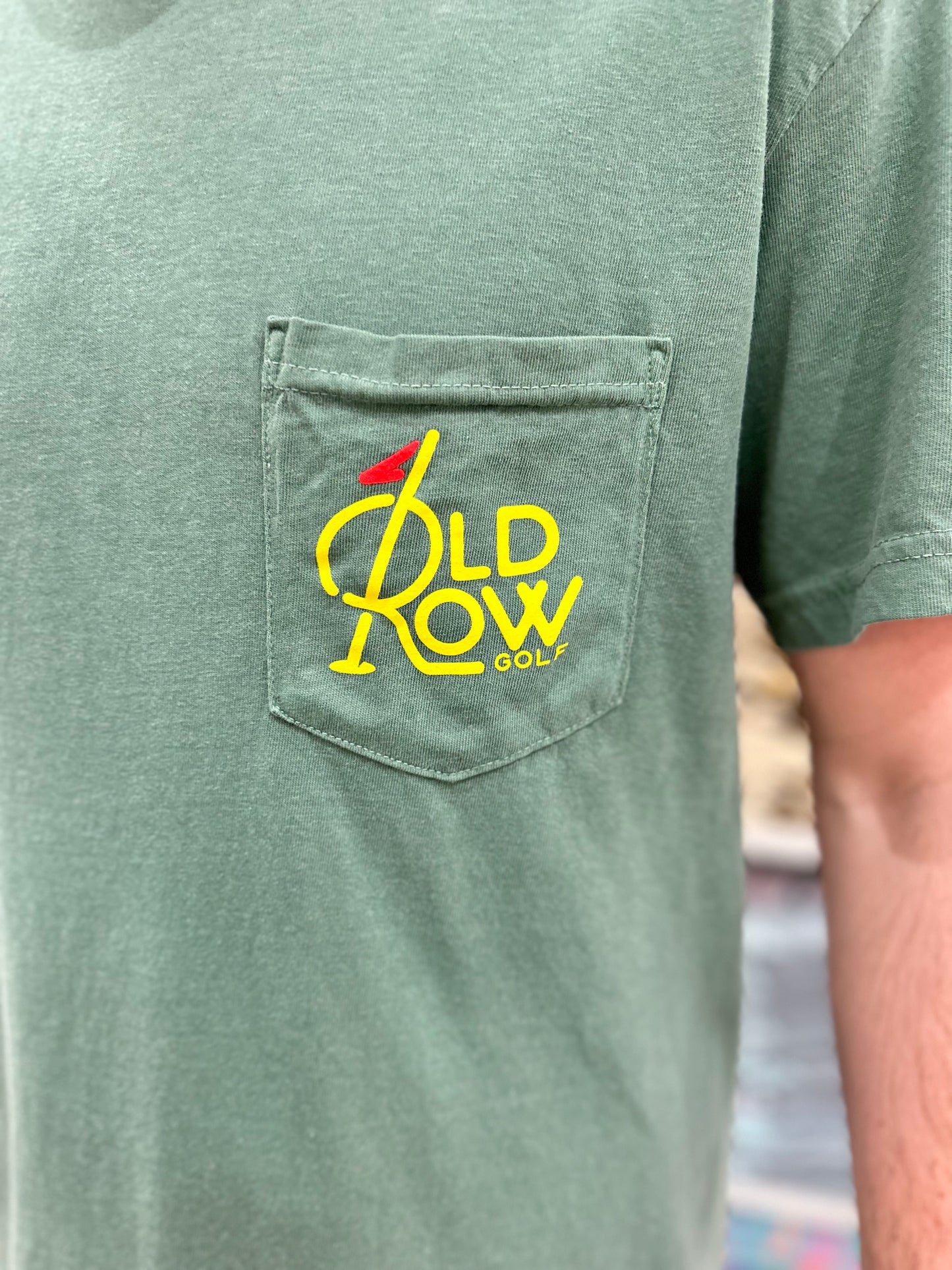 Old Row Golf Logo Pocket S/S T-Shirt - Grass