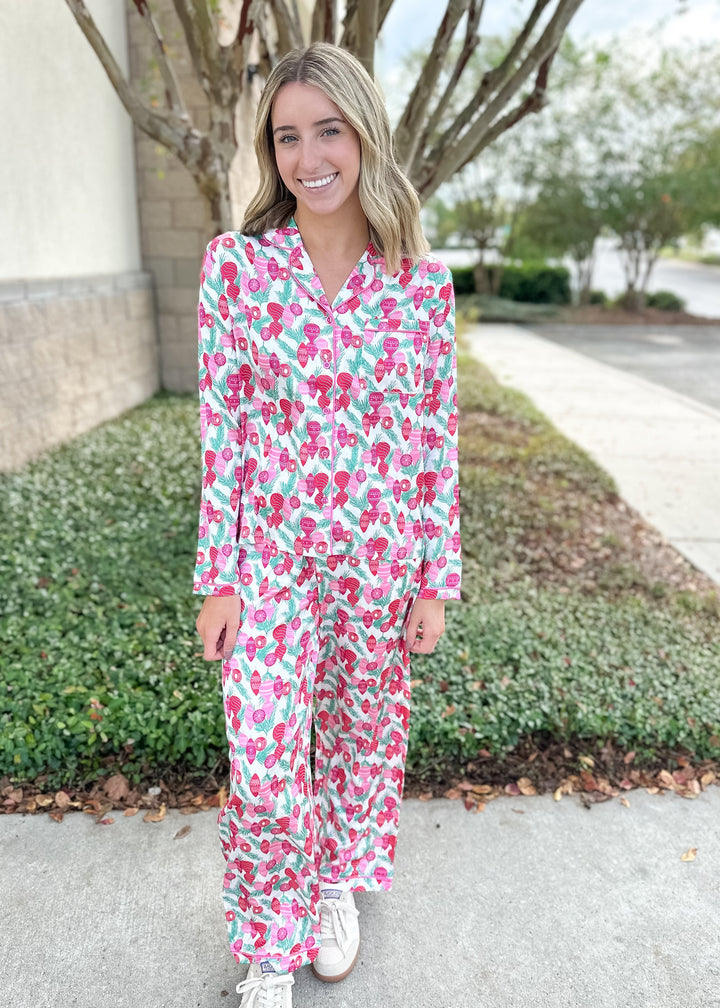 MS Charlotte PJ Pant Set - Trim The Tree