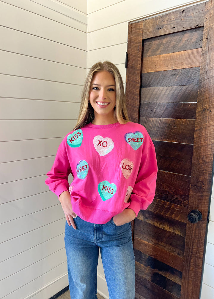 Mary Square Millie “CANDY HEARTS” Sweatshirt