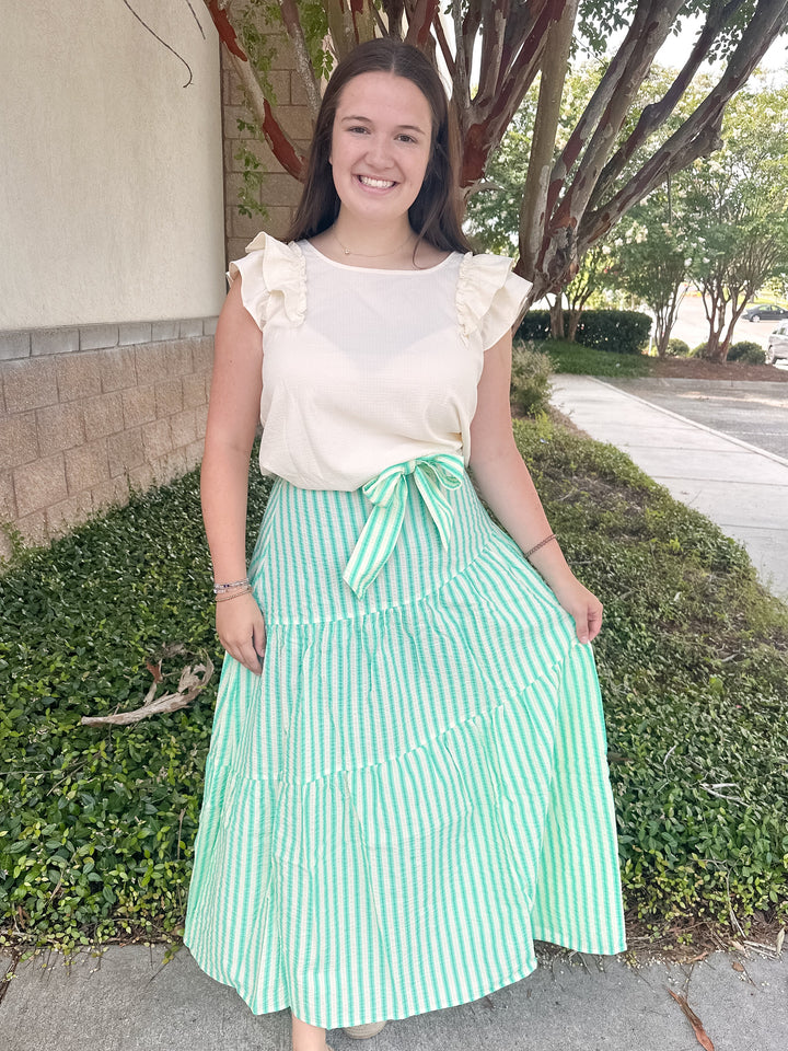 Delia Tie Maxi Skirt