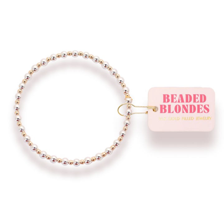 Beaded Blondes Mini Katy Silver & Gold