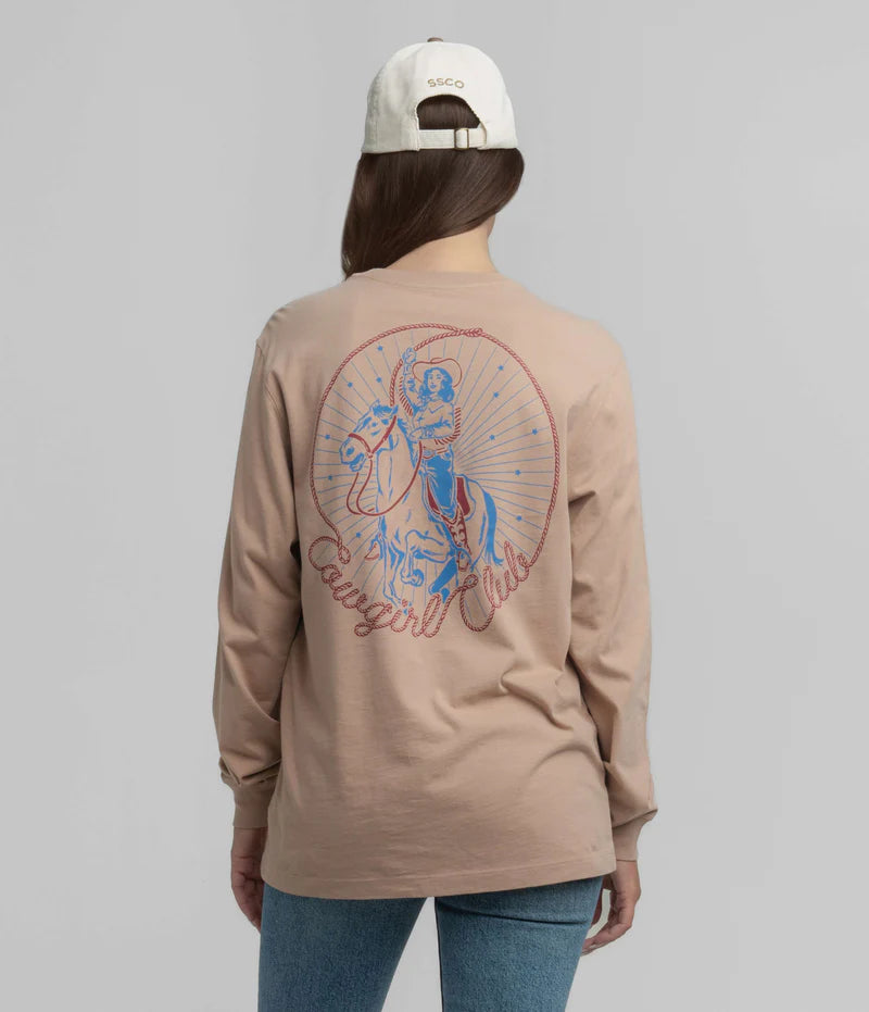 SSCO Women’s Giddy Up L/S Pocket T-Shirt - Chestnut