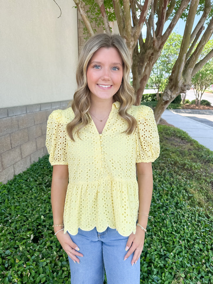 Elise Eyelet Top