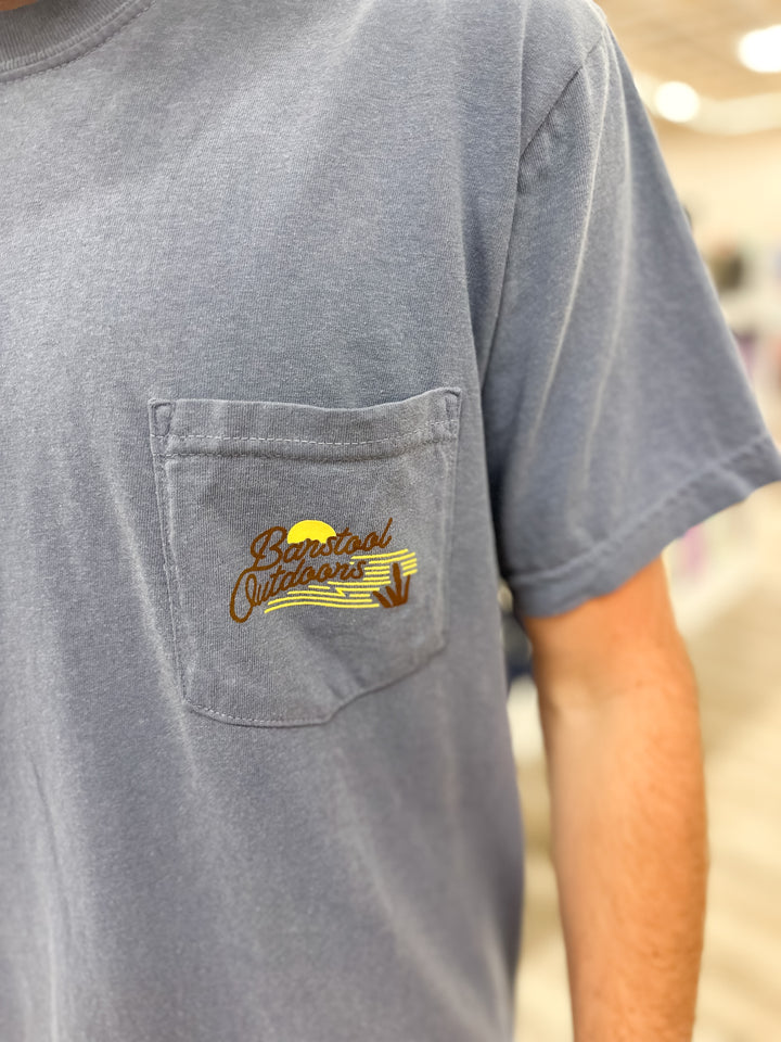 Barstool Outdoors Pointer S/S Pocket T-Shirt - Blue Jean