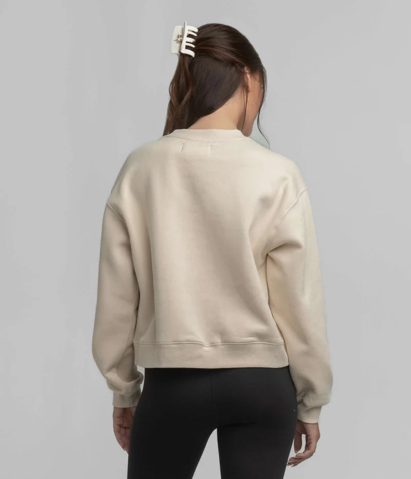 SSCO Women’s Preppy Front Print Sweatshirt - Parchment