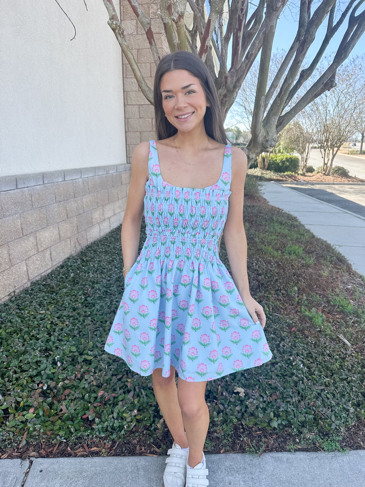 Zoe Smocked Mini Dress