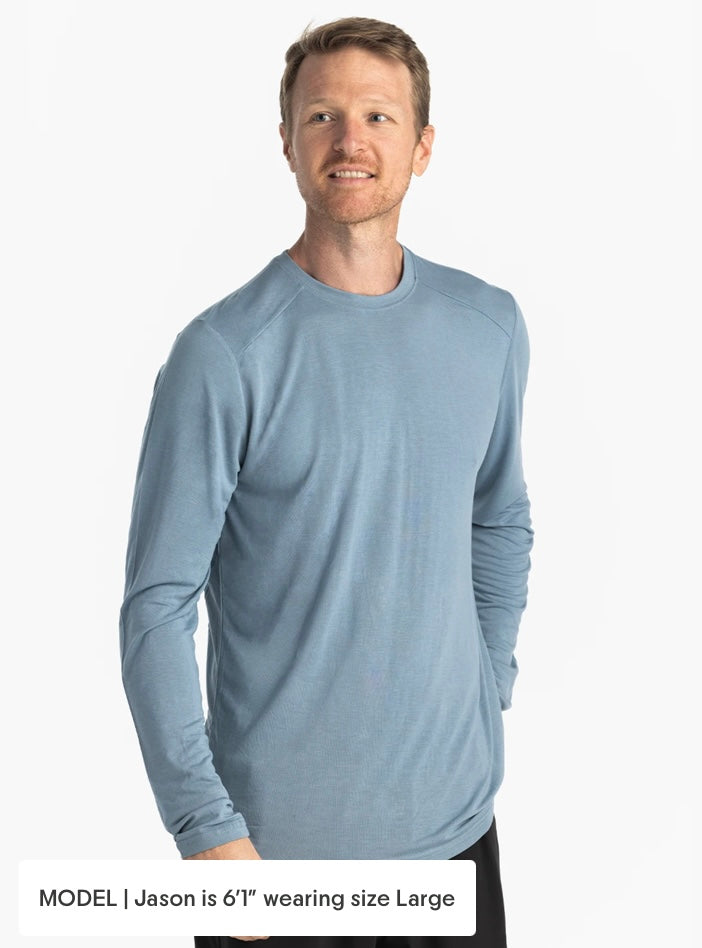 Free Fly Men’s Bamboo Lightweight Long Sleeve - Blue Fog