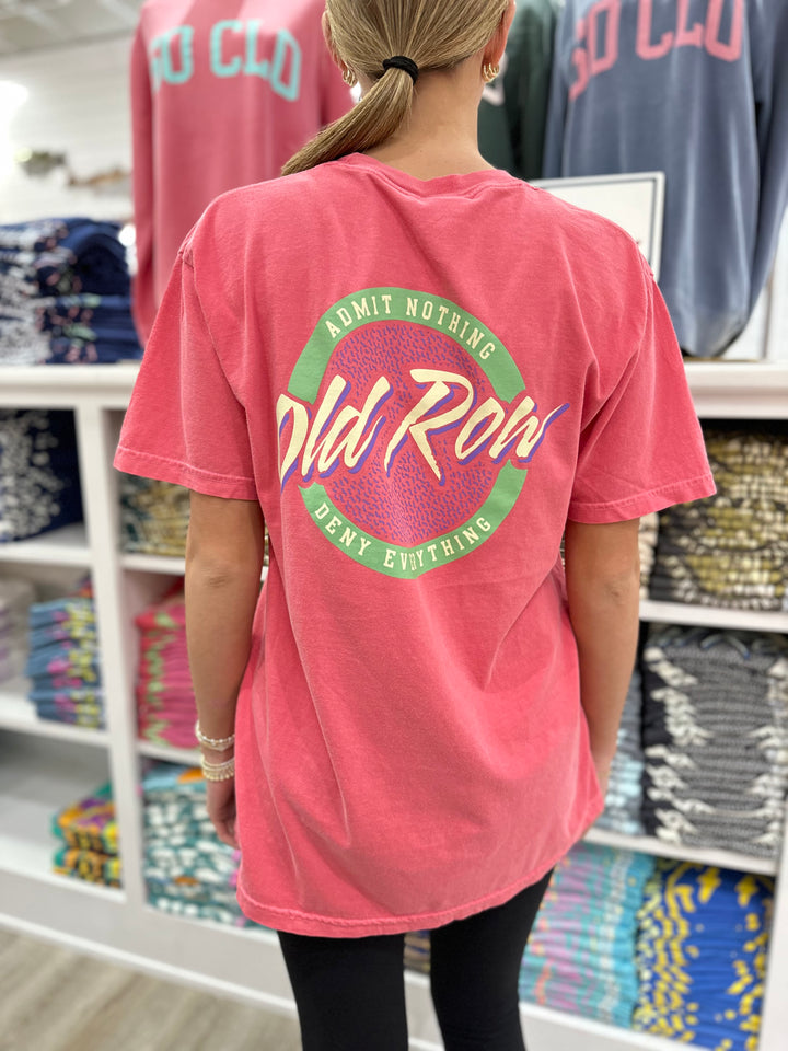 Old Row Circle Logo Pocket S/S T-Shirt - Watermelon