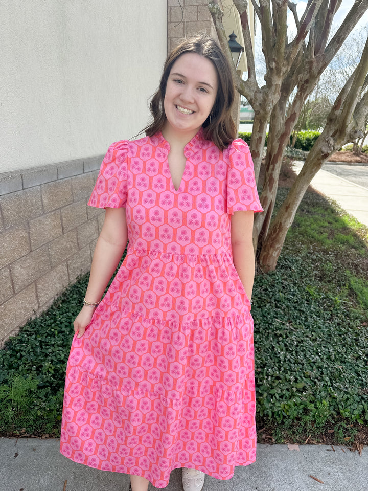 Ivy Dress - Rosette Charm Pink