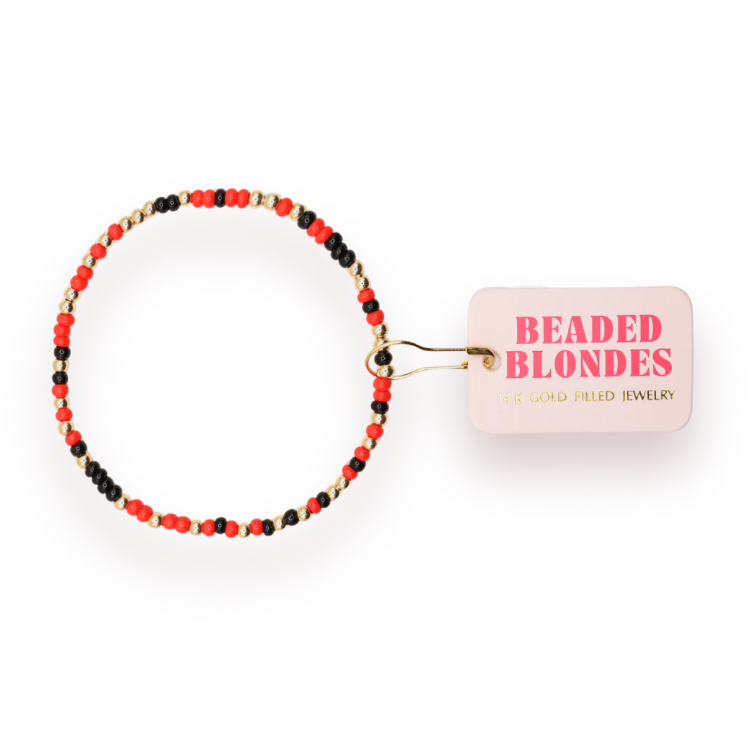 Beaded Blondes Georgia Gameday Sprinkle Bracelet