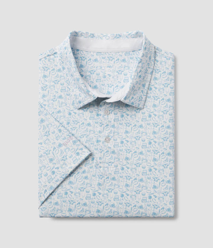 SSCO Men’s Biggest Fan Printed Polo - Powder Blue