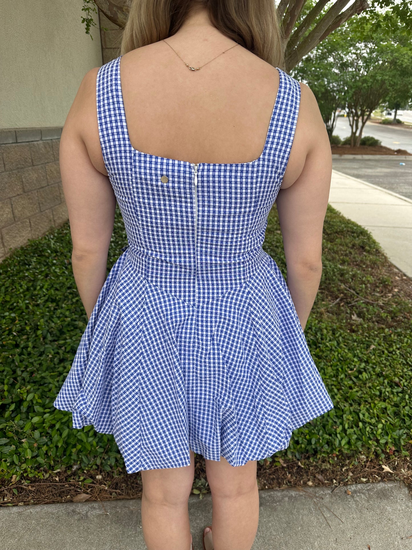 Gina Gingham Bubble Mini Dress