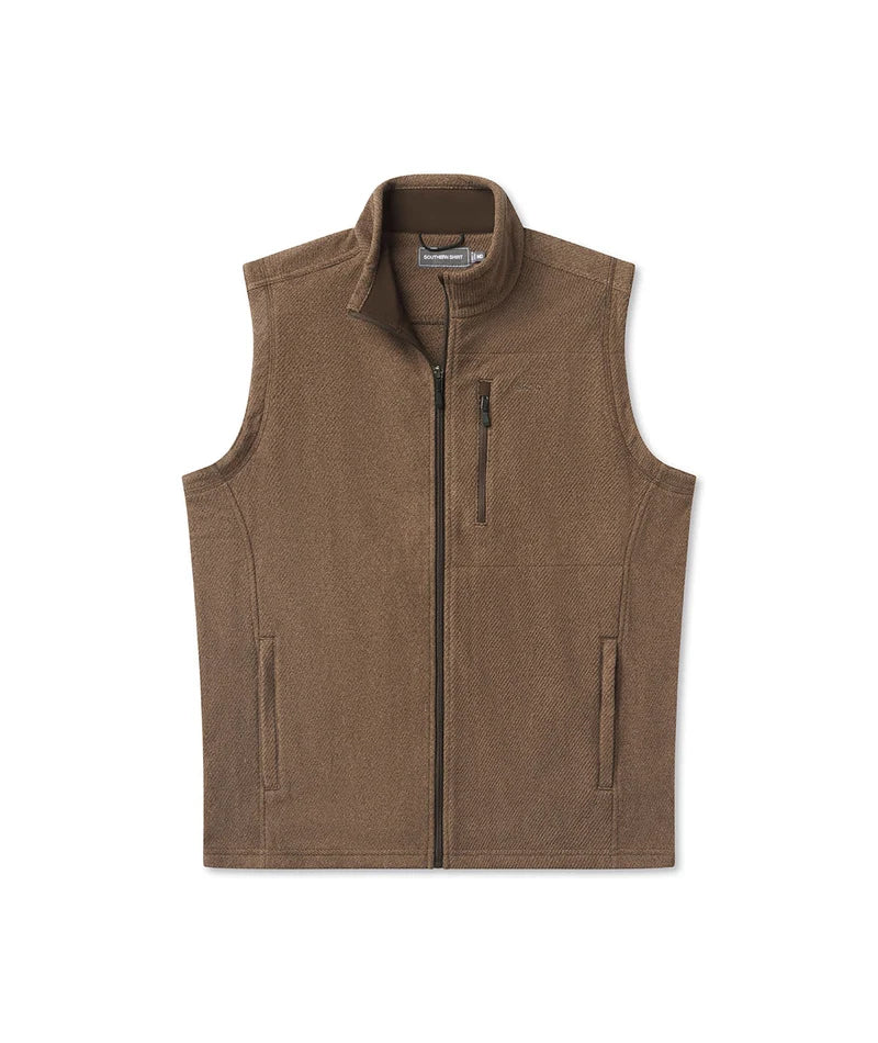 SSCO Men’s Brushline Fleece Vest - Espresso