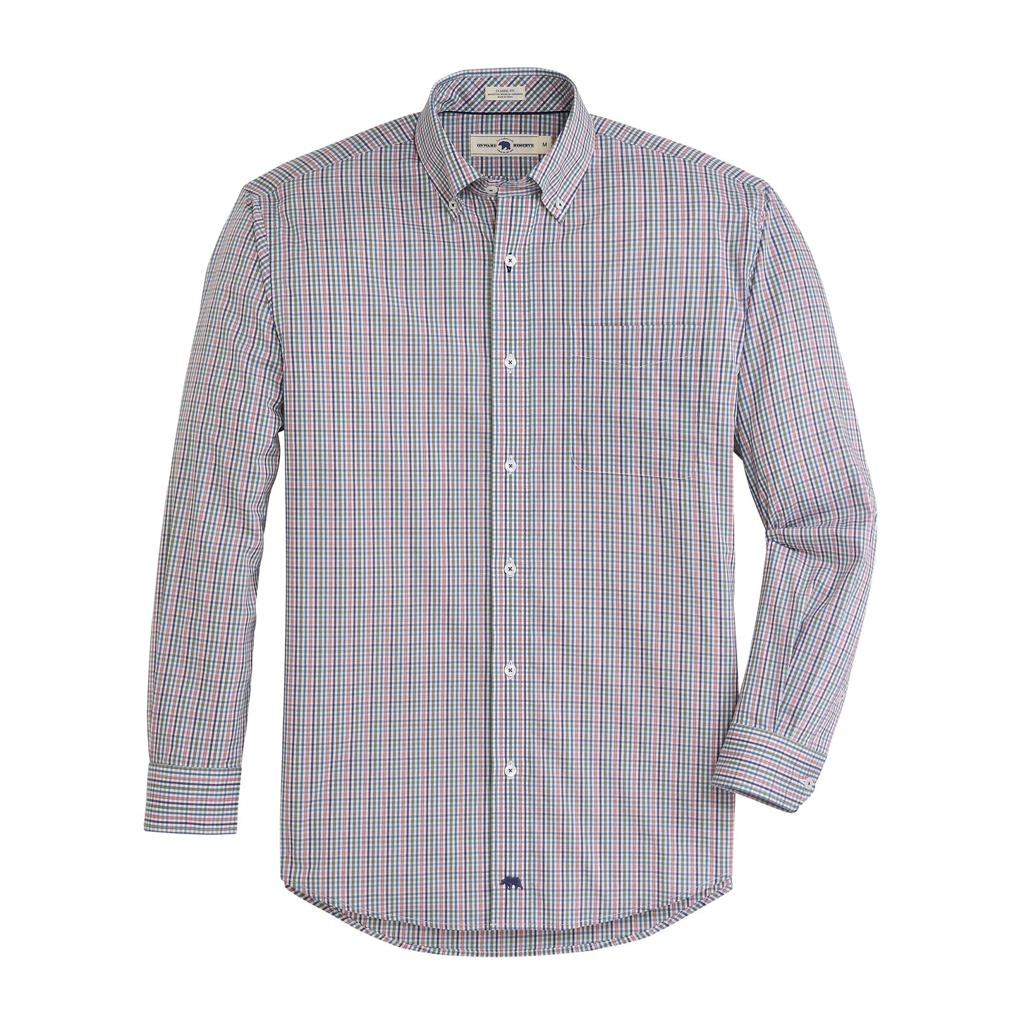Onward Reserve Huger Classic Fit Quad Button Down - Sea Spray