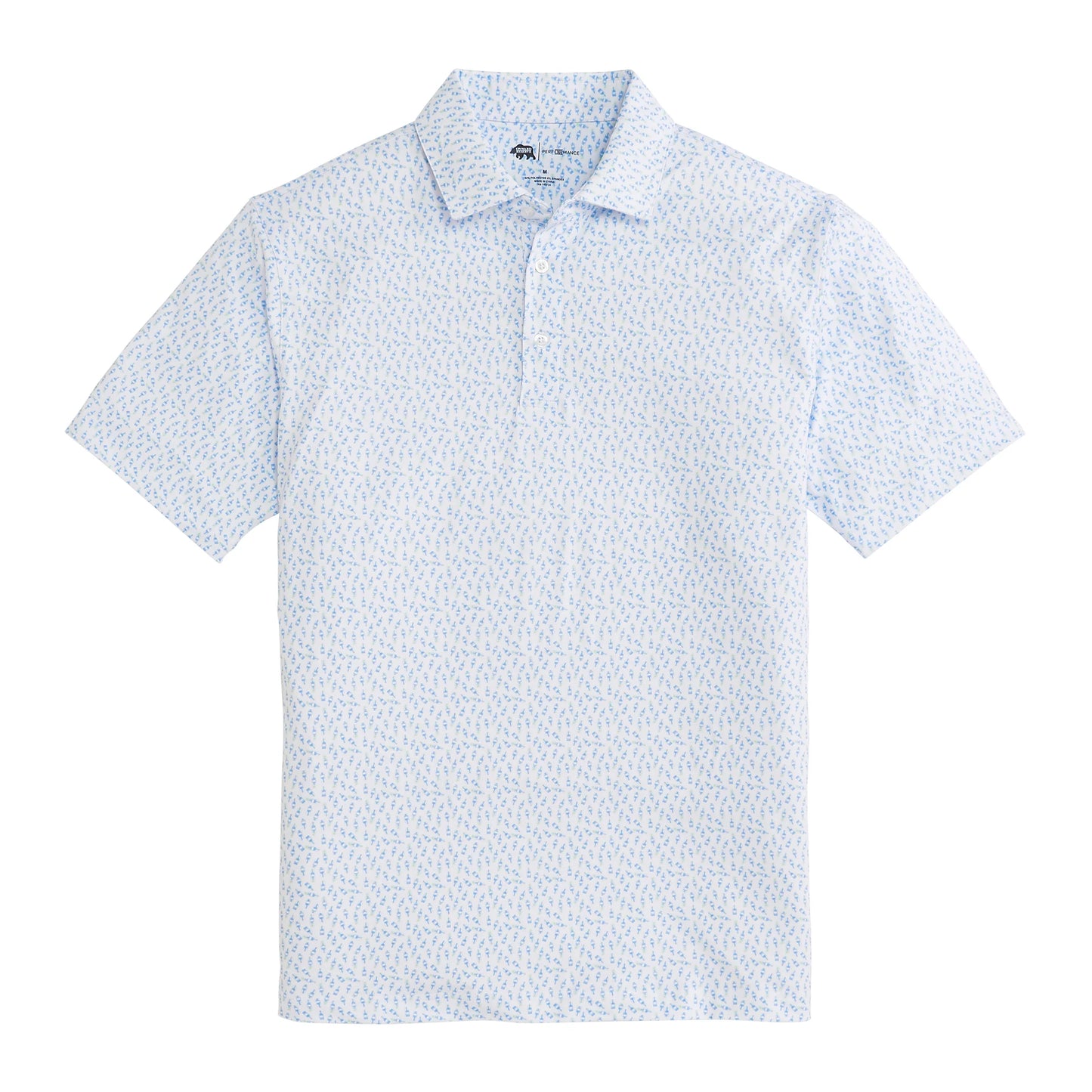 Onward Reserve Leeward Printed Performance Polo - Shale Green