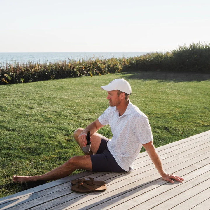 Genteal S26 Fin Frenzy Printed Performance Polo - Open Water