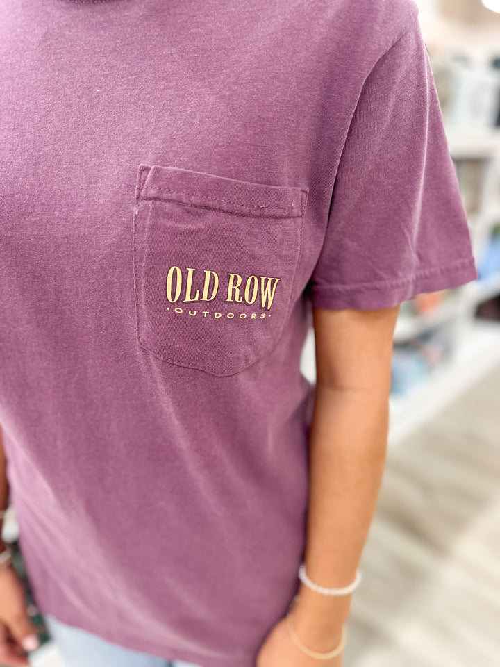 Old Row Outdoors Bass Jump S/S Pocket T-Shirt - Berry