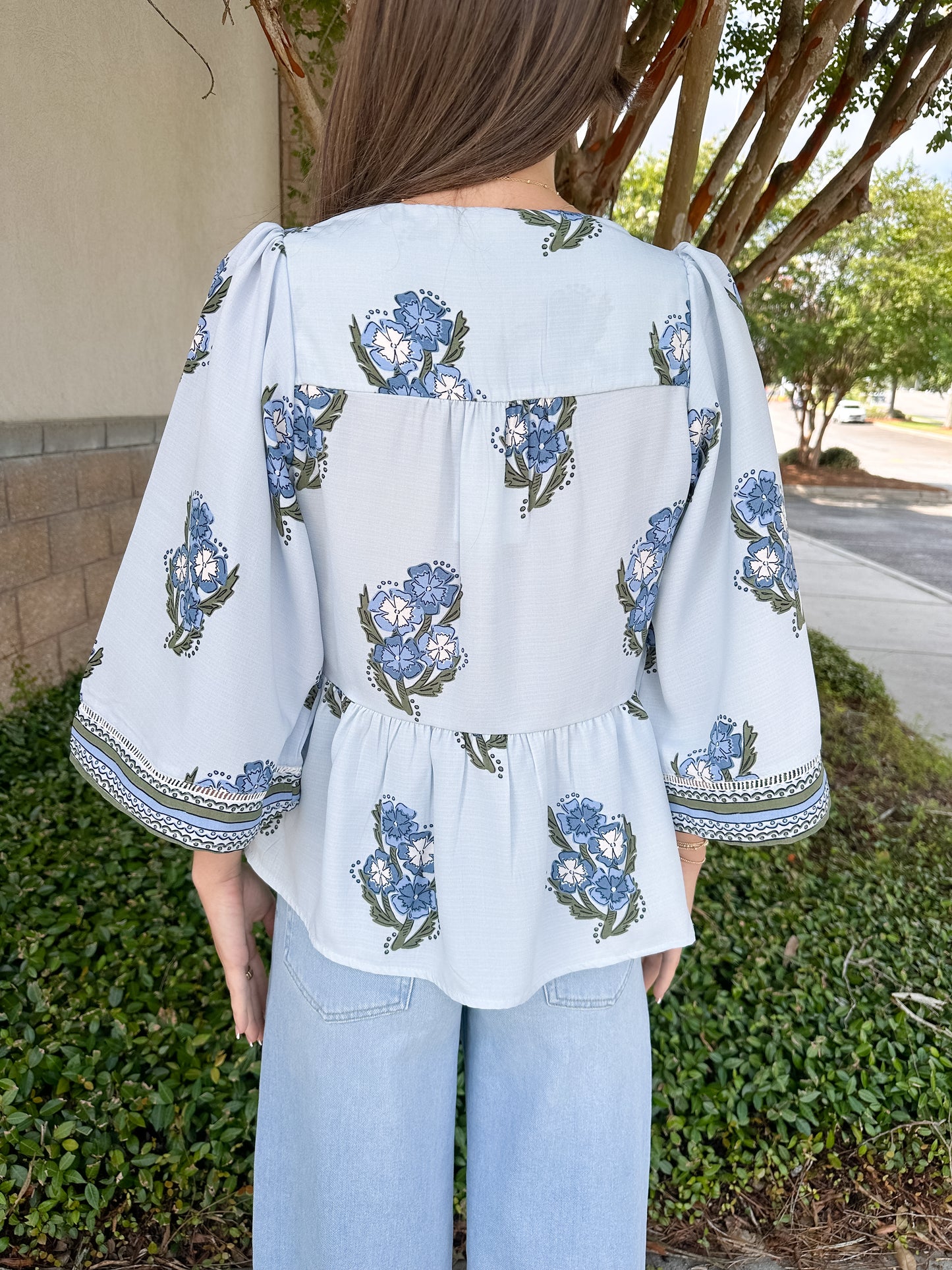 Monroe Top - Fable Floral Blue