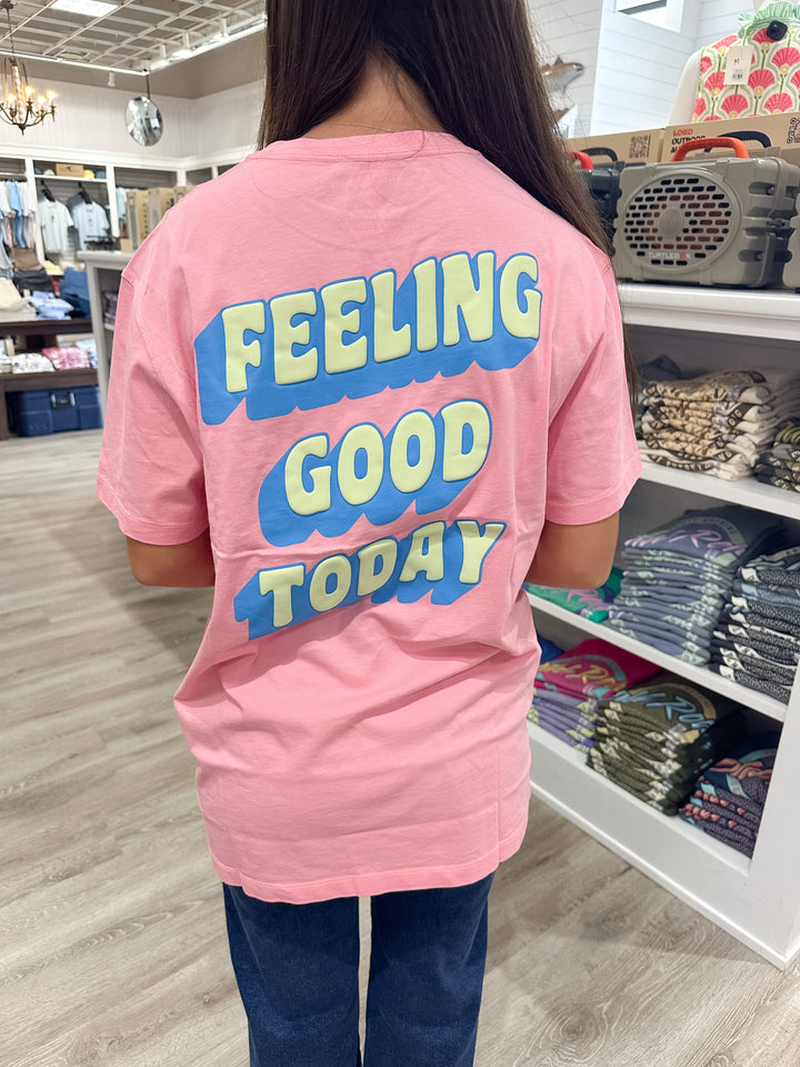 SSCO Women’s On My Mind Puff Print S/S Pocket T-Shirt - Peony