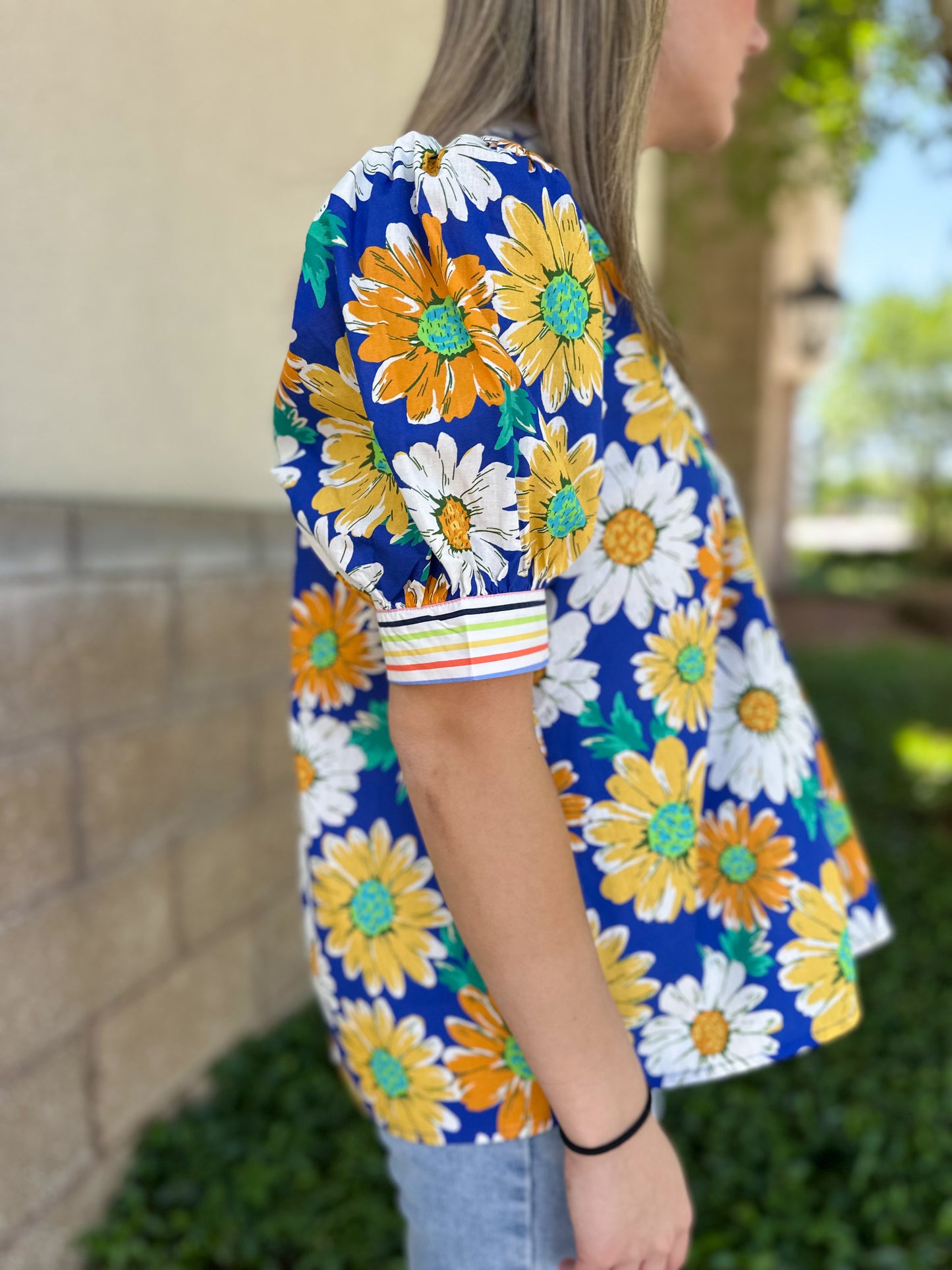 Patrica Striped Detail Top
