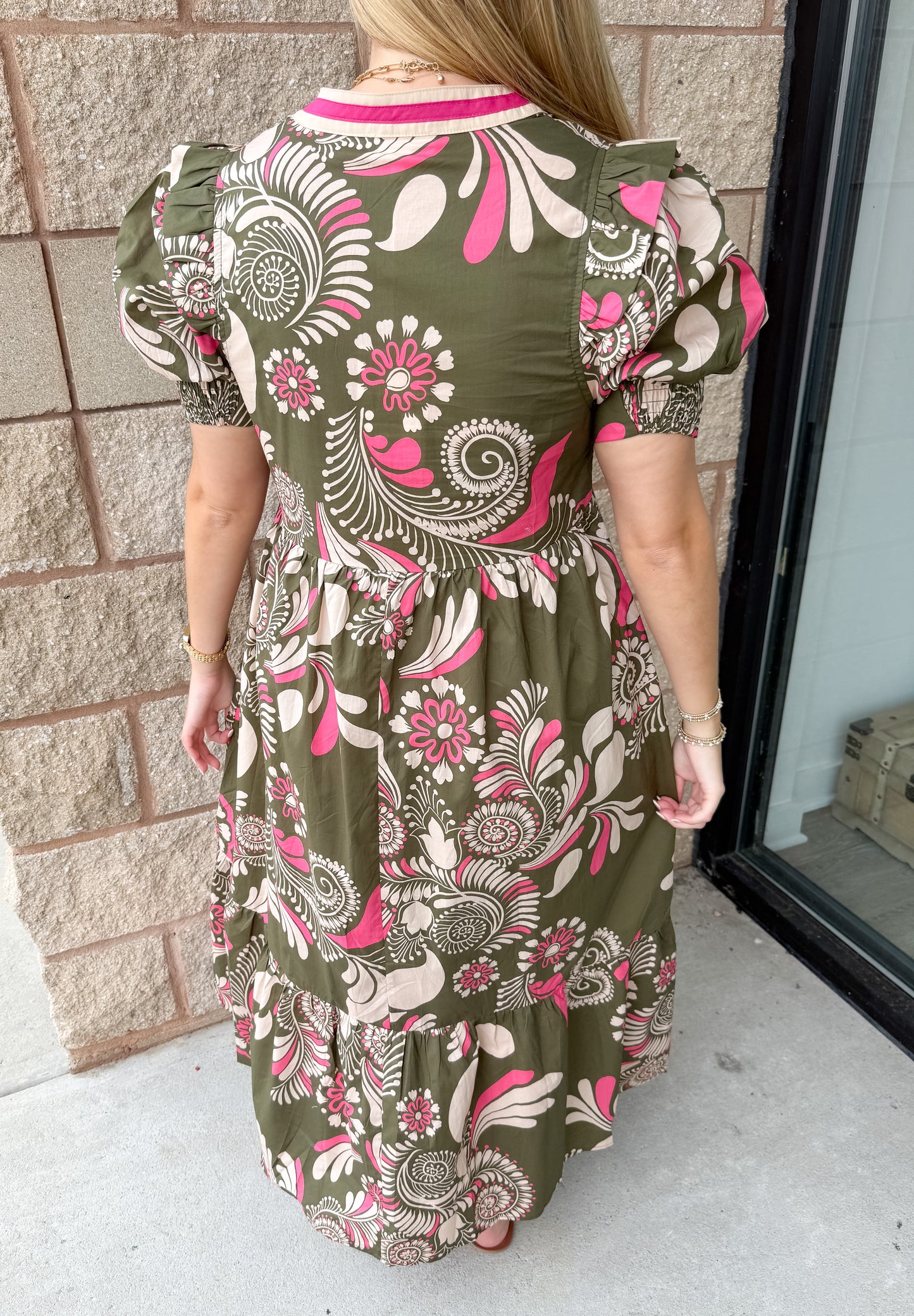 Lucy Contrast Trim Maxi Dress