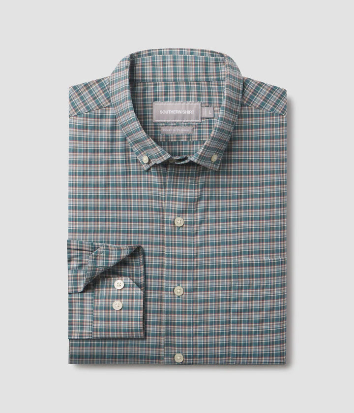 SSCO Men’s Bennett Plaid Button Down - Bayou Teal