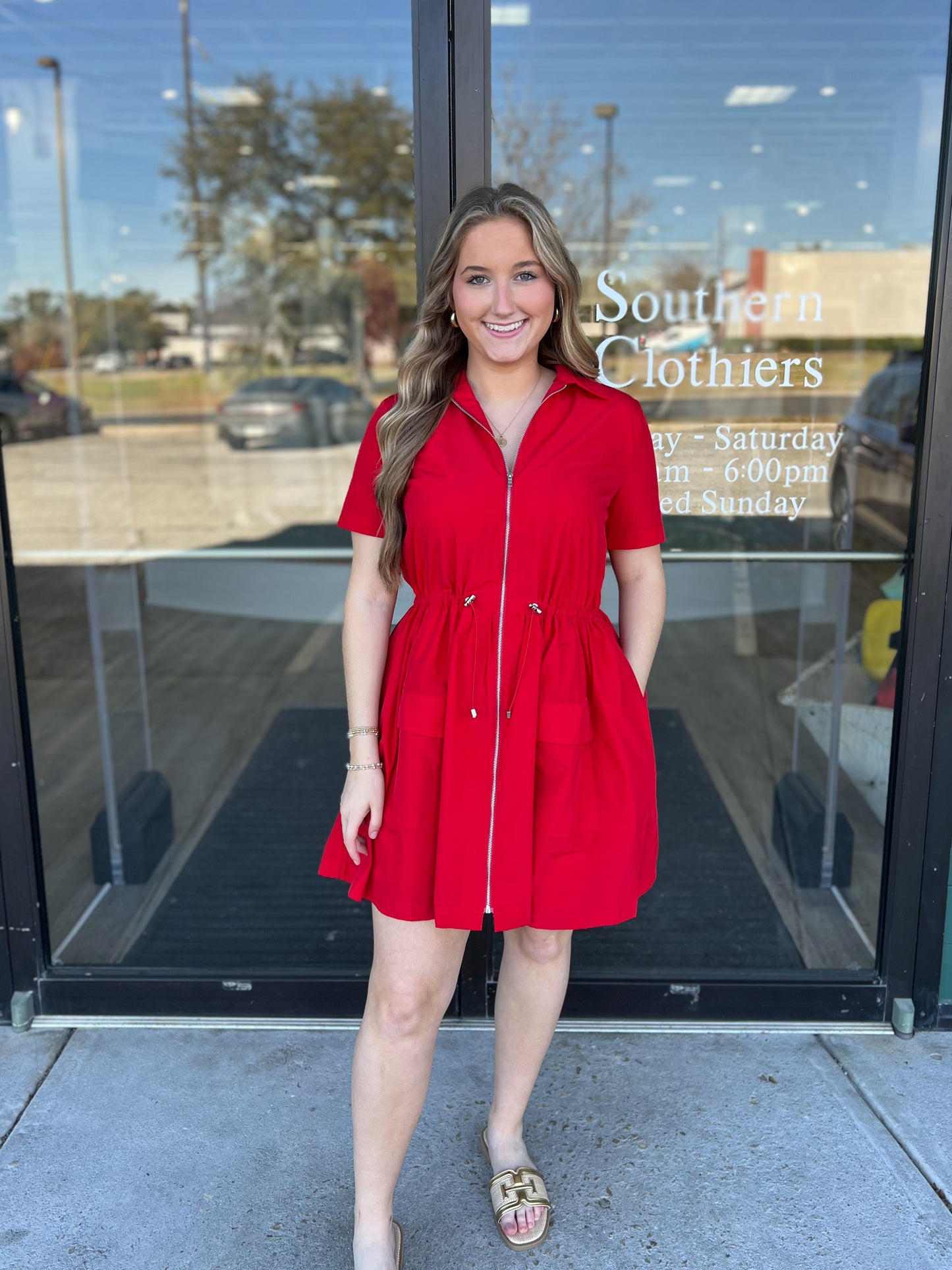 Sustella Cinch Pocket Dress