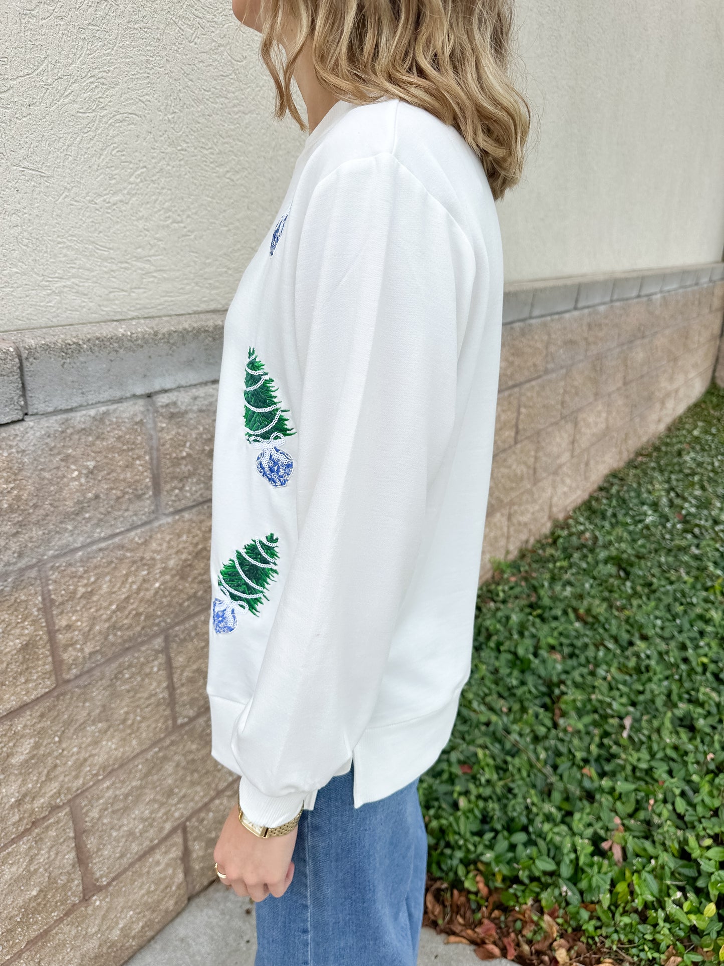 MS Lakelyn Sweatshirt - Blue Trees