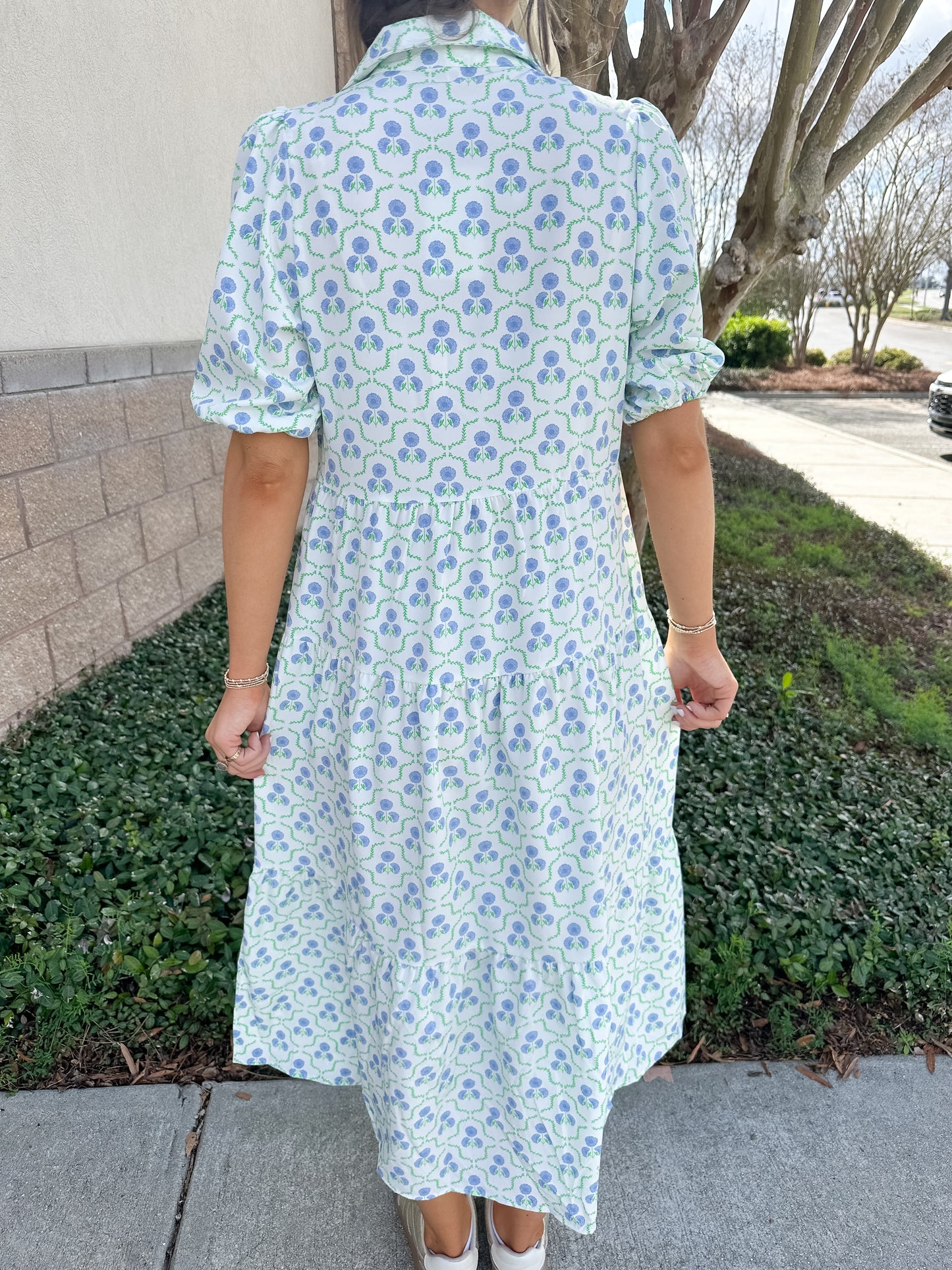 Eloise Dress - Sweetbriar Lattice Blue