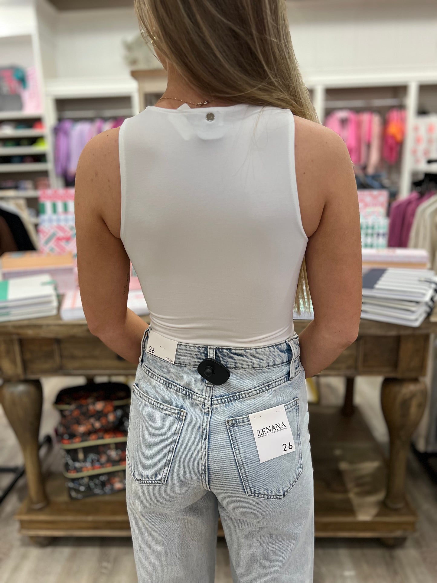 Paiton Boat Neck Bodysuit - White