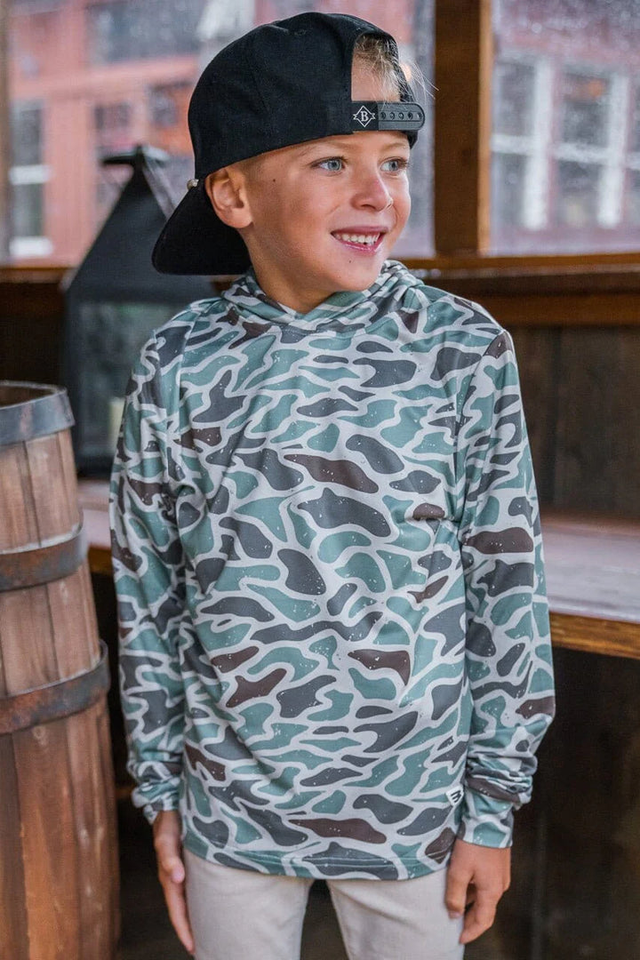 Burlebo Youth Performance Hoodie - Classic Duck Camo
