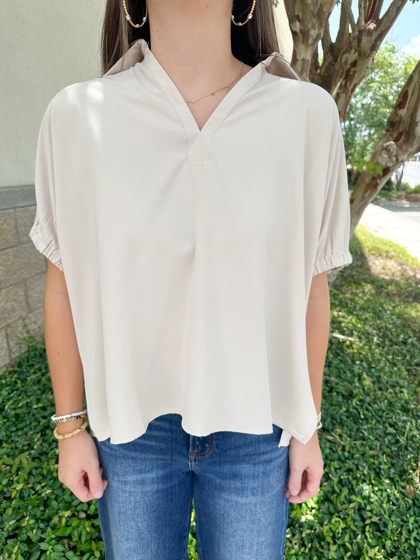 Poise Basic V-Neck Top